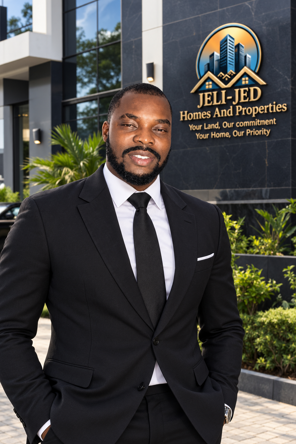 Charles Igwe Eke, MD of Jeli-Jed Properties, at his desk