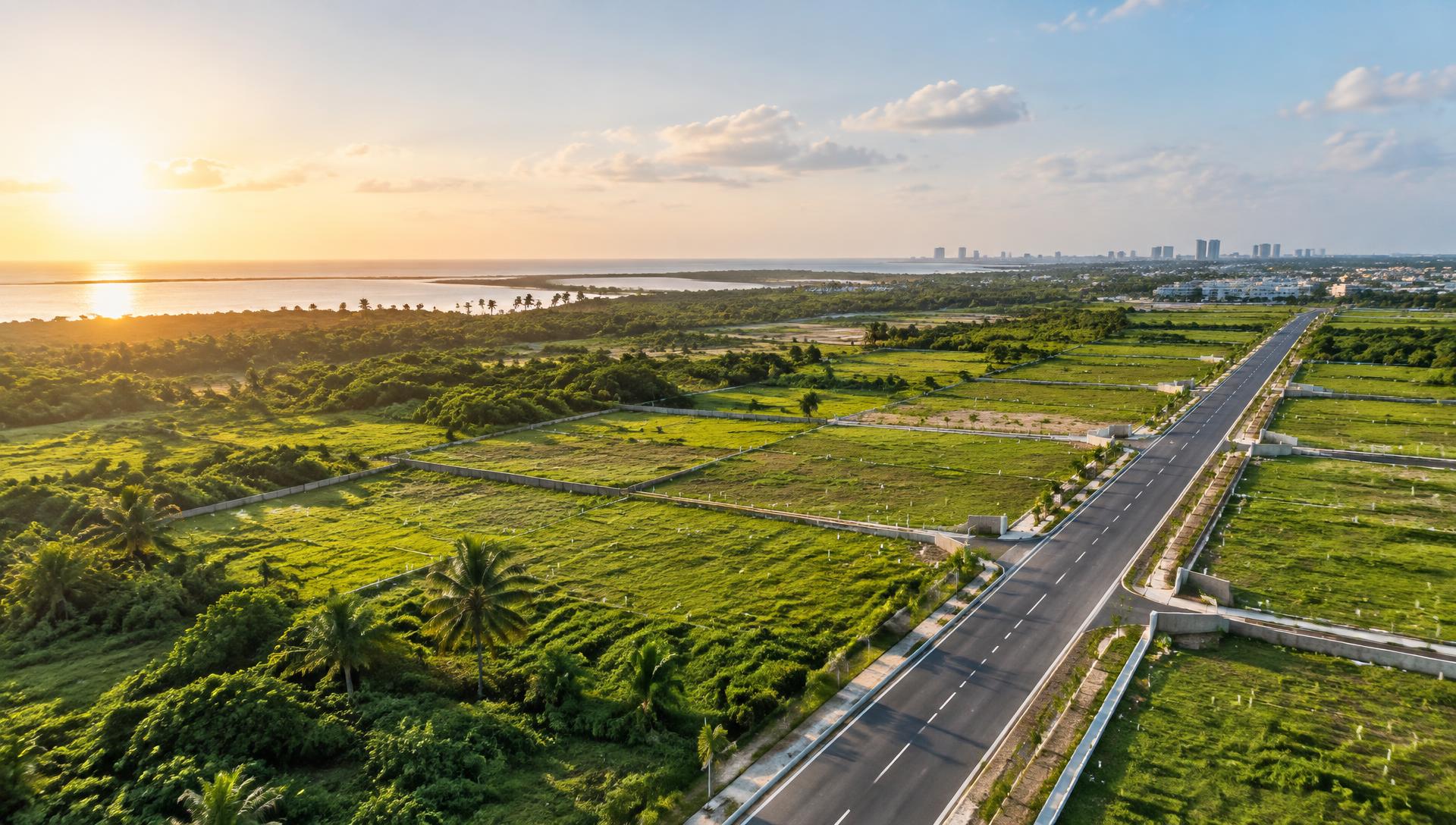 Aerial view of a surveyed Nigerian land estate